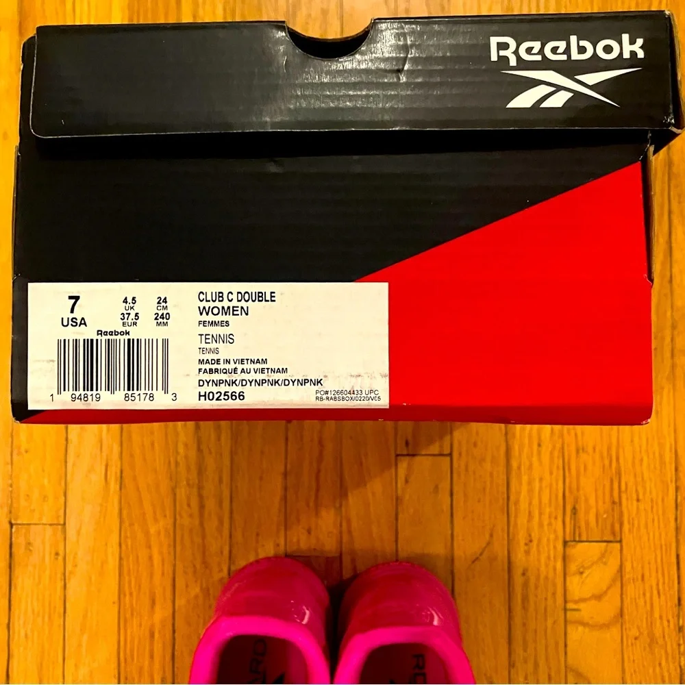 Reebok Cardi B Club C Double Sneakers, Pink, Women’s Size 7 - Picture 7 of 7